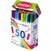 FibraColor tuschpenne 50-pak, 50 dobbeltspidspenne i 50 forskellige farver