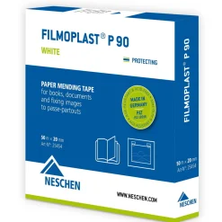Filmoplast P90 syrefri hvid papirtape X-stærk, 50 m, 20 mm bred
