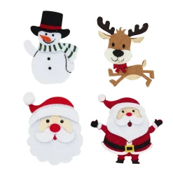 Filtdekoration 36-pak – rådyrene og deres julede venner! Selvklæbende julemotiver