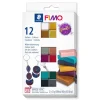 Fimo Effect Sparkle 12×25 gram – metallic, glitter og glitrende lertyper
