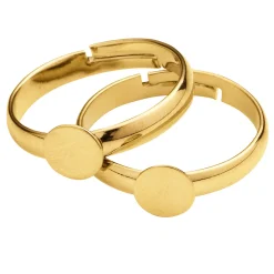Fingerringe guldfarvede 2 stk.