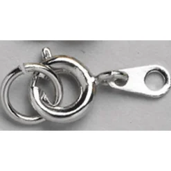 Fjederlås med O-ring – Ø 5 mm. Sølvfarvede, 50-pak.