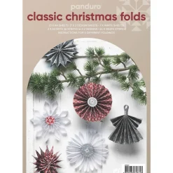 Fold klassiske, smukke julestjerner i hvidt, rødt og gråt