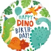 Folieballon Ø45 cm – dinosaurerne ønsker Happy dino birthday!