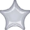 Folieballon Ø45 cm – sølvfarvet stjerne