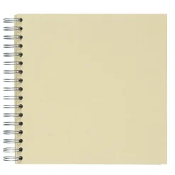 Fotoalbum med spiralryg, 22×22 cm, beige, 25 hvide ark, 225 g/m²