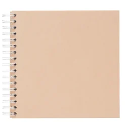Fotoalbum med spiralryg, 22×22 cm, rosa, 25 hvide ark, 225 g/m²