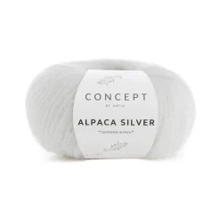Garn Alpaca silver 25 g hvid