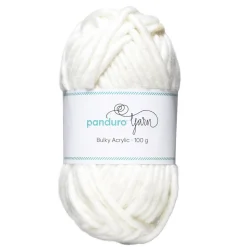 Garn Bulky Acrylic 100 g hvid – et tykt garn, som giver resultater hurtigt