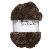 Garn Bulky Faux Fur 250g brun
