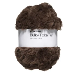 Garn Bulky Faux Fur 250g brun