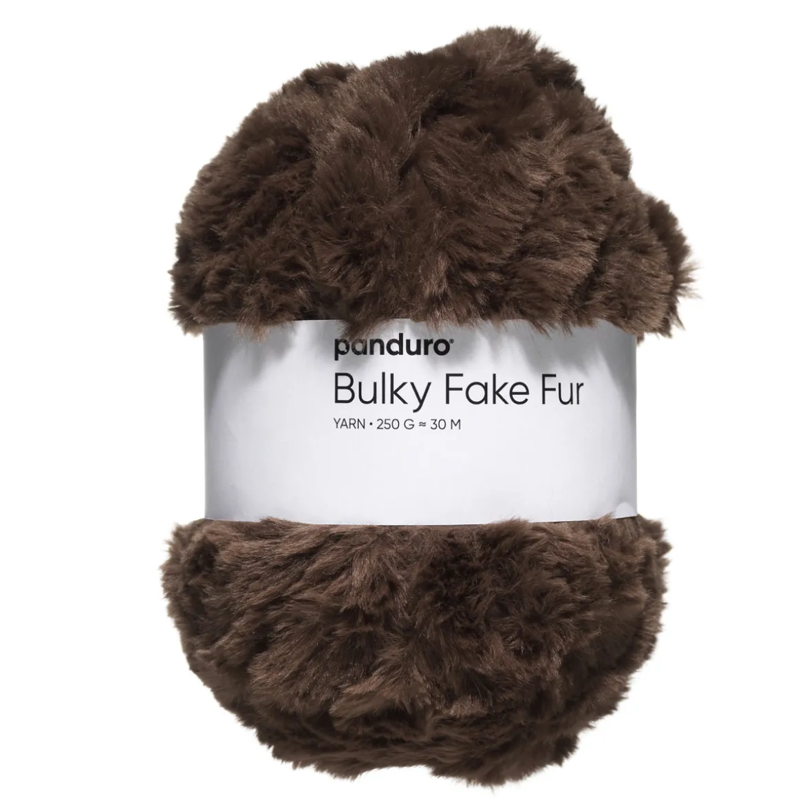 Garn Bulky Faux Fur 250g brun