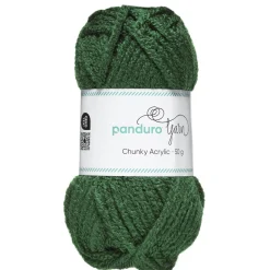 Garn Chunky Acrylic 50 g mørkegrøn