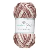 Garn Chunky Acrylic 50 g white to brown multi