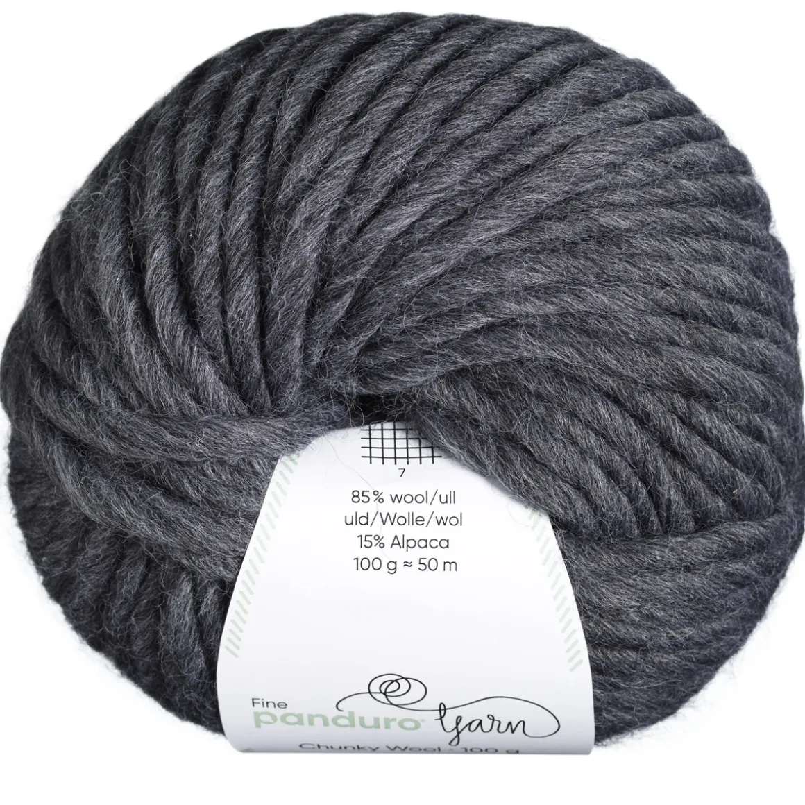 Garn Chunky Wool 100g antracit
