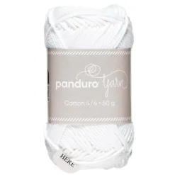 Garn Cotton 4/4 50 g hvid