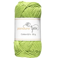 Garn Cotton 8/4 50 g lysegrøn