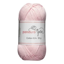 Garn Cotton 8/4 50g lys rosa