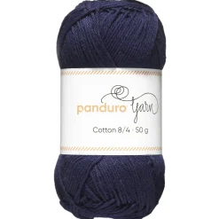 Garn Cotton 8/4 50 g mørkeblå
