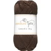 Garn Cotton 8/4 50 g mørkebrun