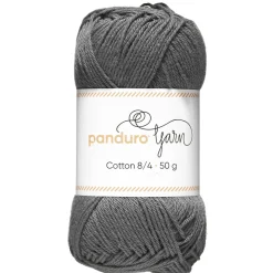 Garn Cotton 8/4 50 g mørkegrå