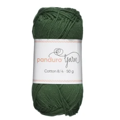 Garn Cotton 8/4 50 g mørkegrøn