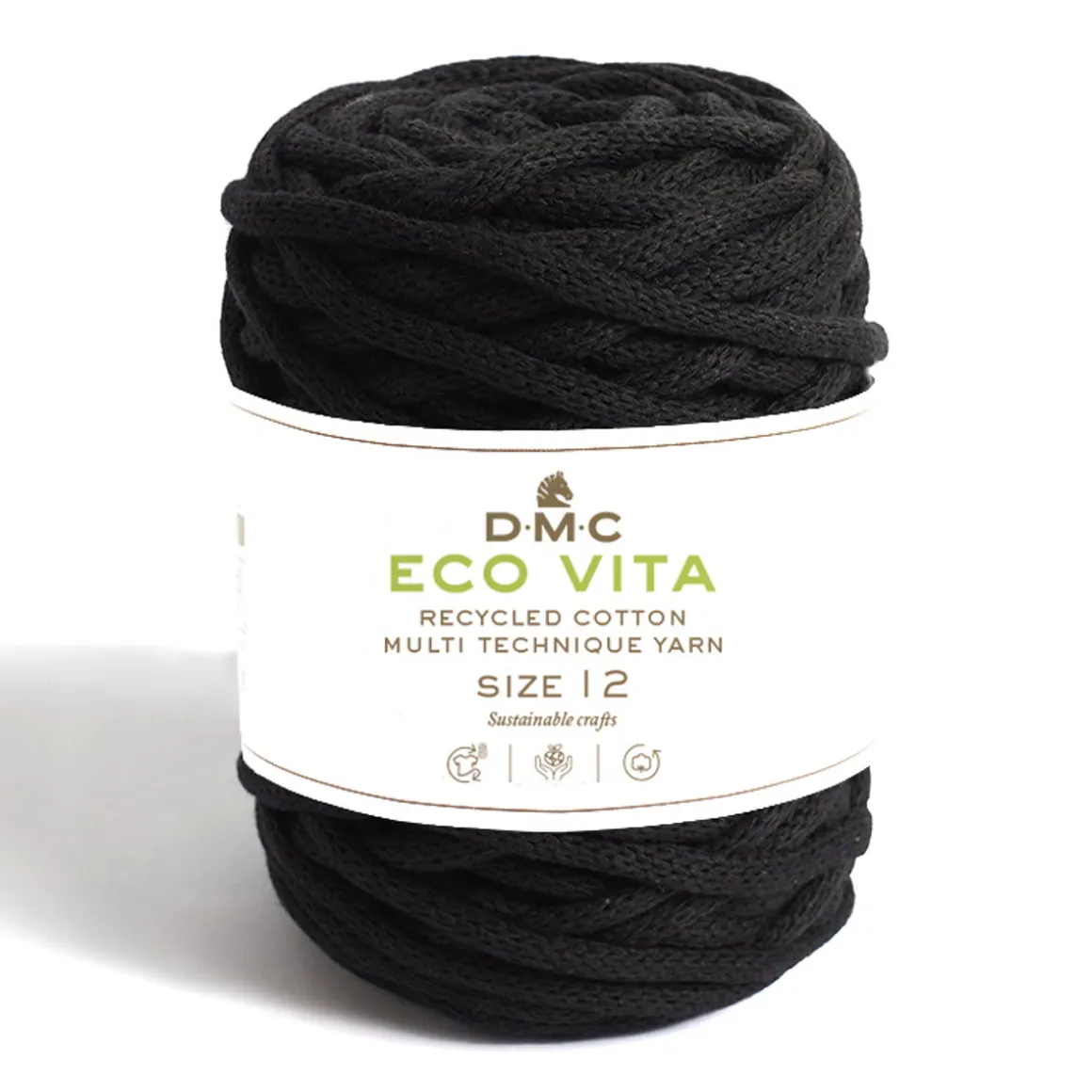 Garn DMC Eco Vita 12 250 g – sort 02