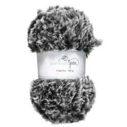 Garn Faux Fur gråmeleret 100 g