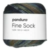 Garn Fine Sock 100 g blå, brune og lilla nuancer