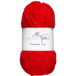 Garn Fine Velvet 50 g rød – fløjlsblødt og himmelsk blødt garn