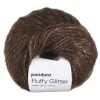 Garn Fluffy Glitter 50 g brun