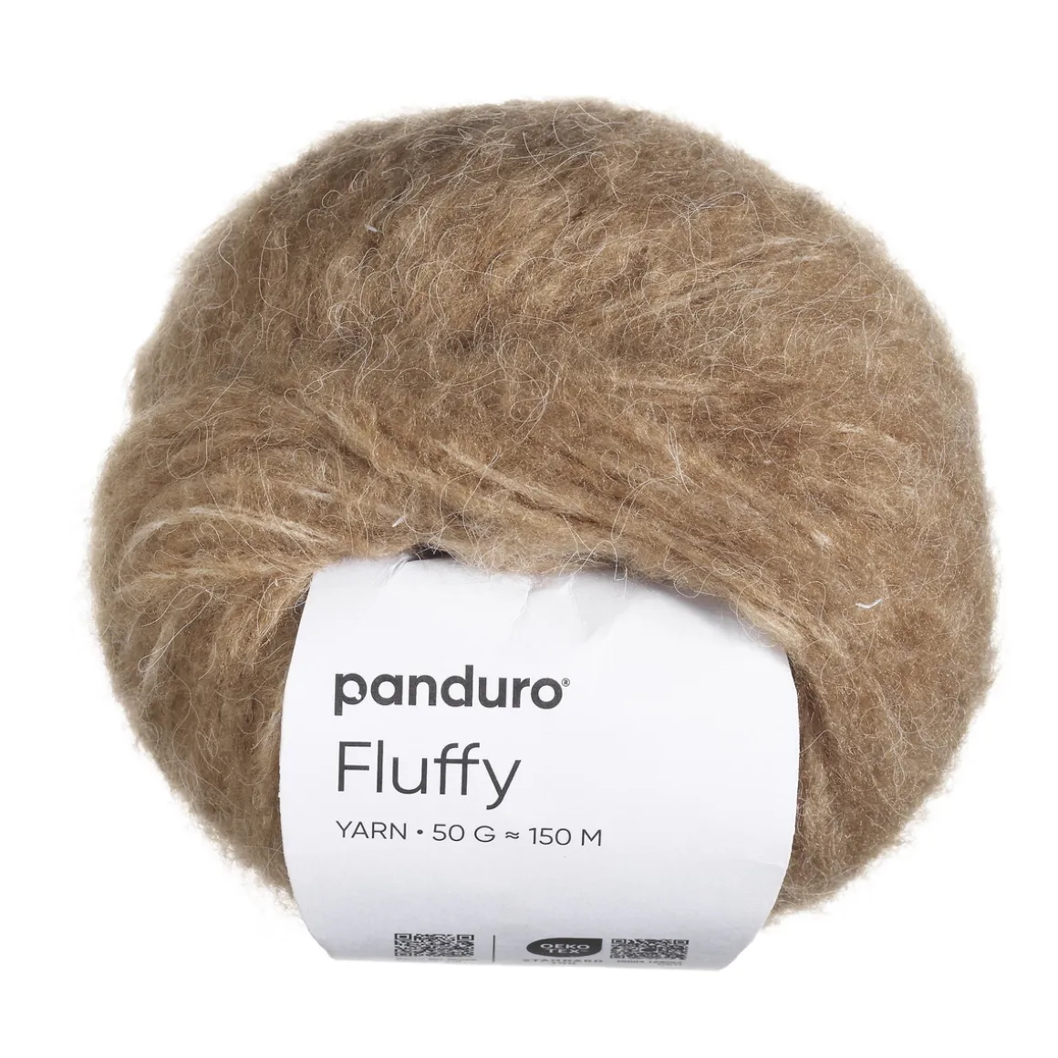 Garn Fluffy 50 g mørk beige