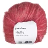 Garn Fluffy 50 g mørk rosa