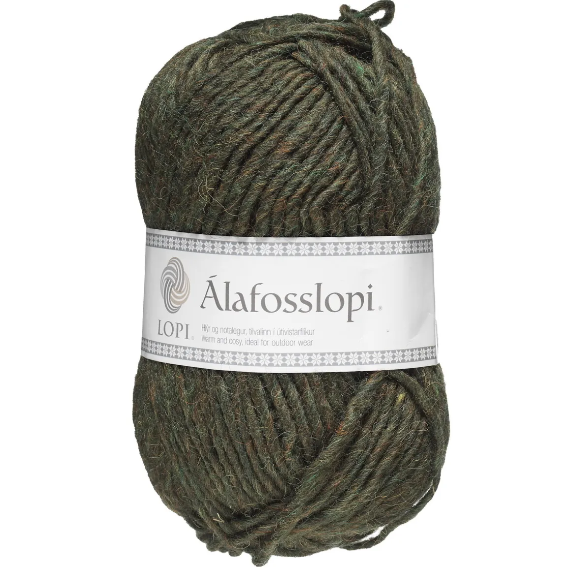 Garn Istex Alafosslopi 100 g mørkegrøn – 9966 Cypress green heather