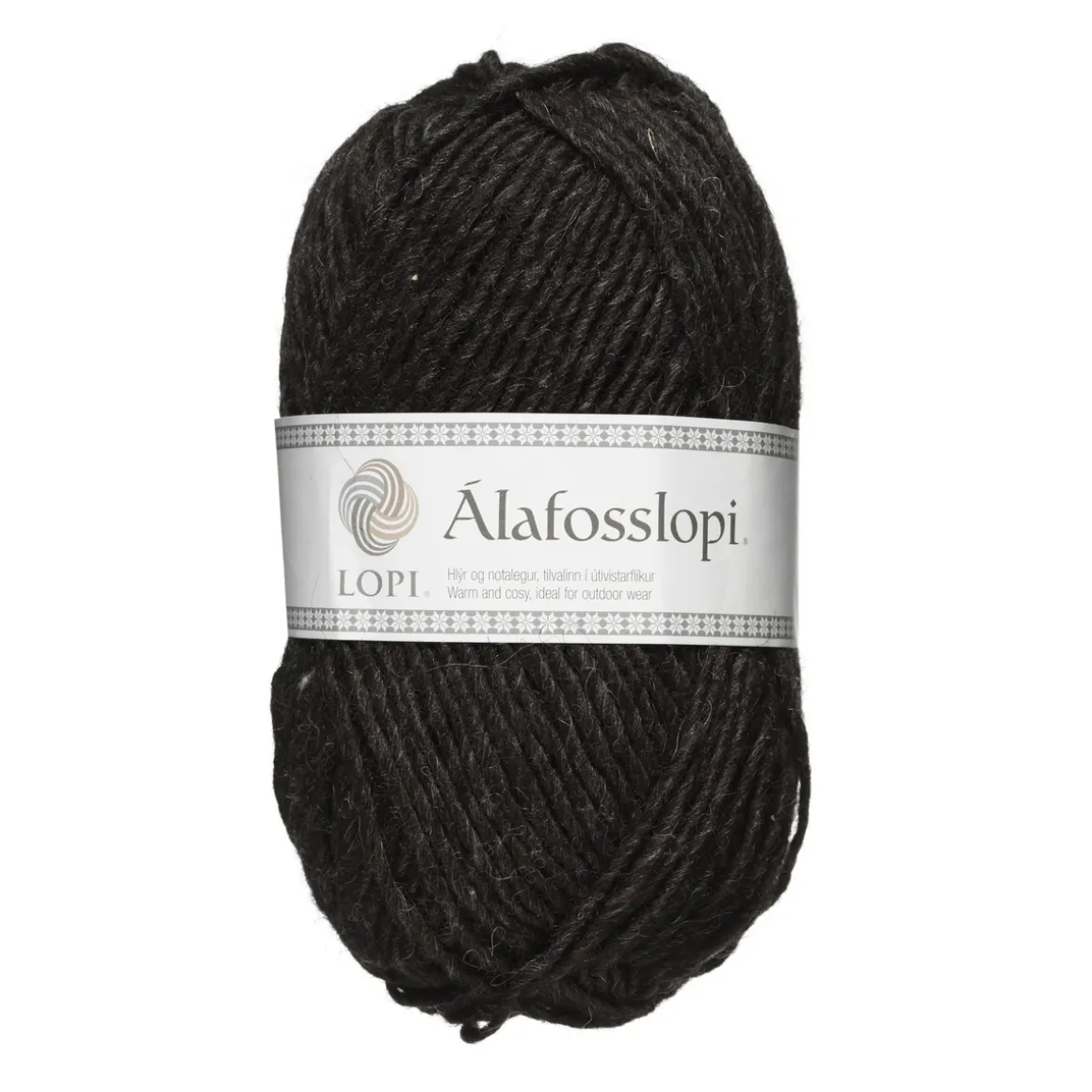 Garn Istex Alafosslopi 100 g sortgrå – 0052 Black sheep heather