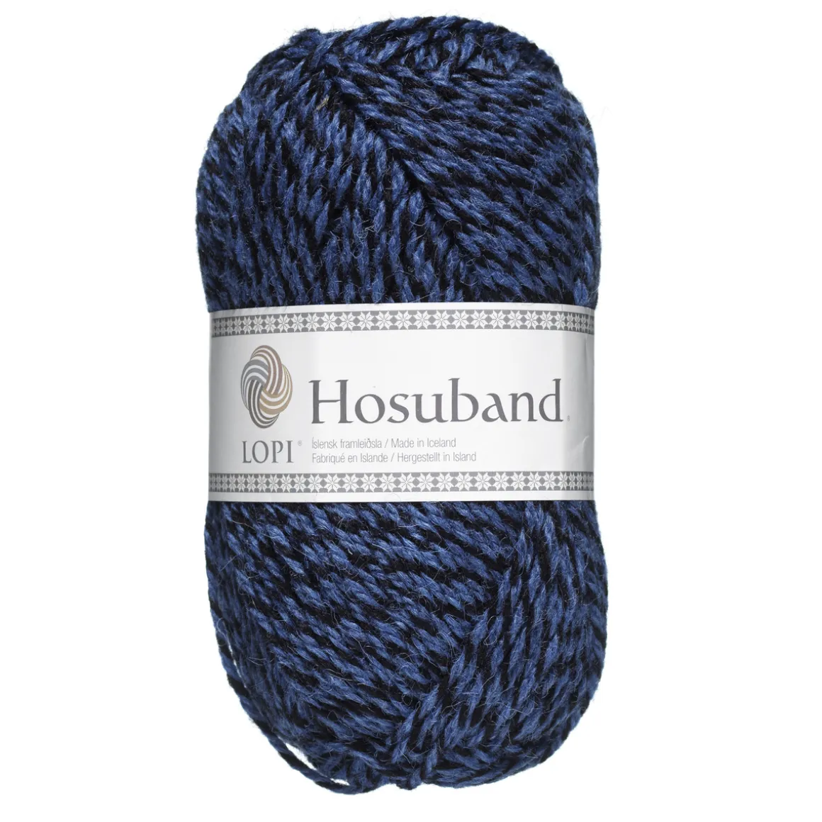 Garn Istex Hosuband 100 g blå/sort – Blue-black 0226
