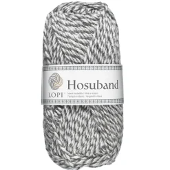 Garn Istex Hosuband 100 g hvid/grå – Grey-white 0224