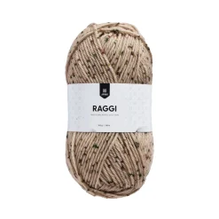 Garn Järbo Raggi 100g beige prik – Tweedy forest 15182
