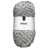 Garn Järbo Raggi 100 g grå/hvid – Graystone mouliné 1515