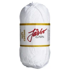 Garn Järbo Soft Cotton 50 g hvid – 8800 Optic white