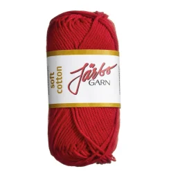 Garn Järbo Soft Cotton 50 g rød – 8808 Lipstick red
