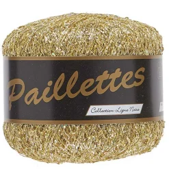 Garn Lammy Paillettes 25 g guld 402