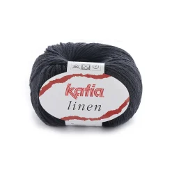 Garn Linen 50 g sort