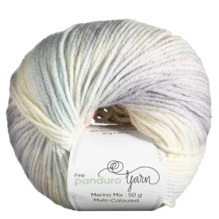 Garn Merino Mix Multi-Coloured 50 g lys pastel