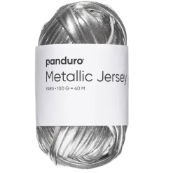 Garn Metallic Jersey 100g sølv