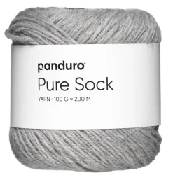 Garn Pure Sock 100 g lysegrå