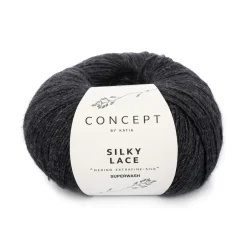 Garn Silky lace 50 g antracit