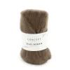 Garn Silky mohair 25 g mørk muldvarp