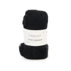 Garn Silky mohair 25 g sort