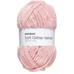 Garn Soft Glitter Velvet 100 g rosa